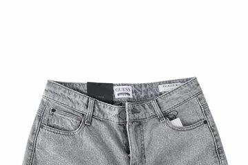 Guess csillogó szürke wide leg farmer - W27 - L34  - magas derekú, palazzo fazon