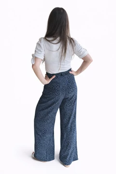 Pepe Jeans mintás, könnyed nyári nadrág - magas derekú, bő szárú - XS -