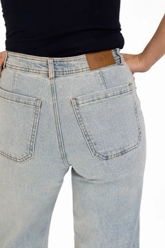 Desigual világoskék wide leg farmer (36)- magas derekú