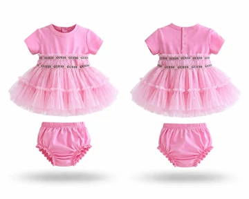 Guess baby pink tüll ruha szett  (ruha + bugyi) 3/6 hó (Bolti ár: 30.000 Ft)