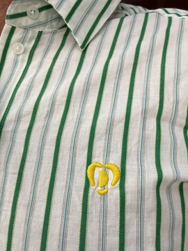 Desigual férfi csíkos ing L/XL - zöld-fehér, hosszított fazon (Bolti ár: 52.000 Ft)