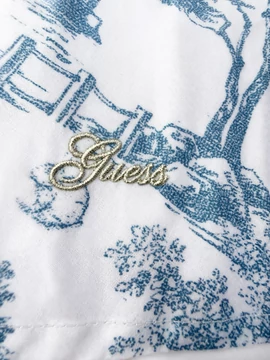 Guess lány szoknya  - fehér - kék mintás, gumis derekú, bő fazon  -8 év- 