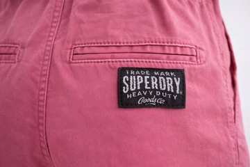 Superdry női nadrág - karcsúsított fazon, rugalmas anyag, lazac rózsaszín