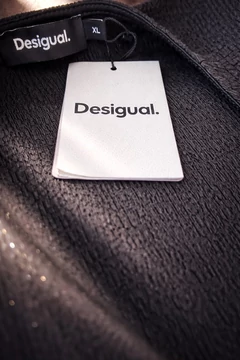 Desigual átlapolós krepp maxi ruha -XL-