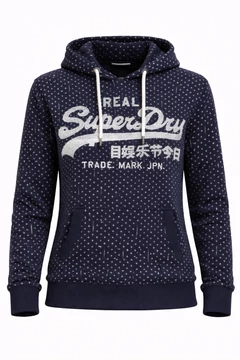 Superdry férfi pulóver - indigó hatású kapucnis hoodie 