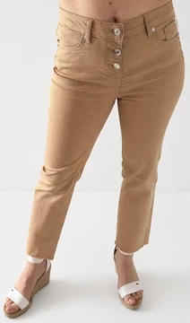 Liu Jo camel magas derekú női nadrág - karcsúsító fazon, vágott szár W29, L26 