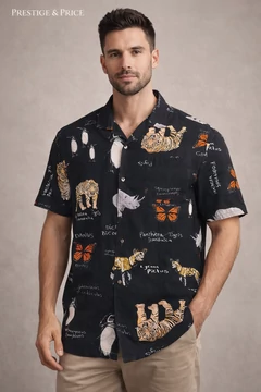 Element férfi mintás ing - L - (Bolti ár: 25.000 Ft)