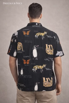 Element férfi mintás ing - L - (Bolti ár: 25.000 Ft)