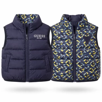  Kifordítható Guess  mellény - 3-6 M - (Bolti ár: 22.990 Ft)