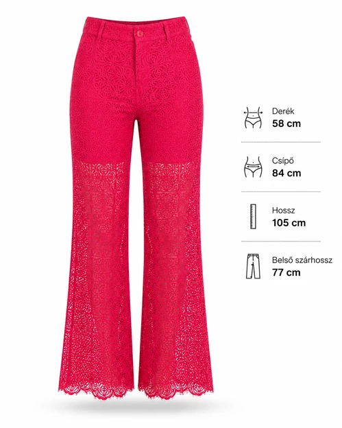 Desigual Fuchsia Lace Life nadrág