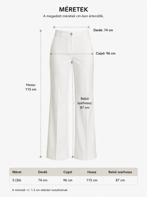Guess Elegance White Straight Nadrág