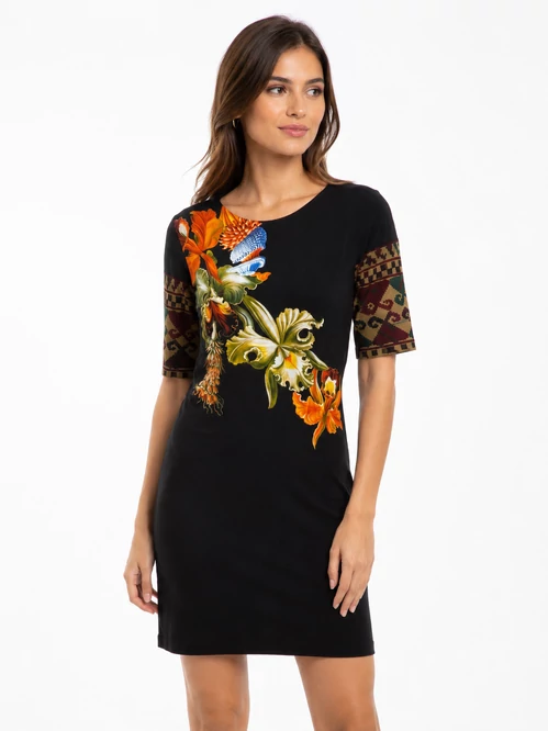Desigual Tropical Mosaic fekete ruha