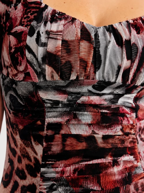 Marciano by Guess Leopard Rose Mesh ruha