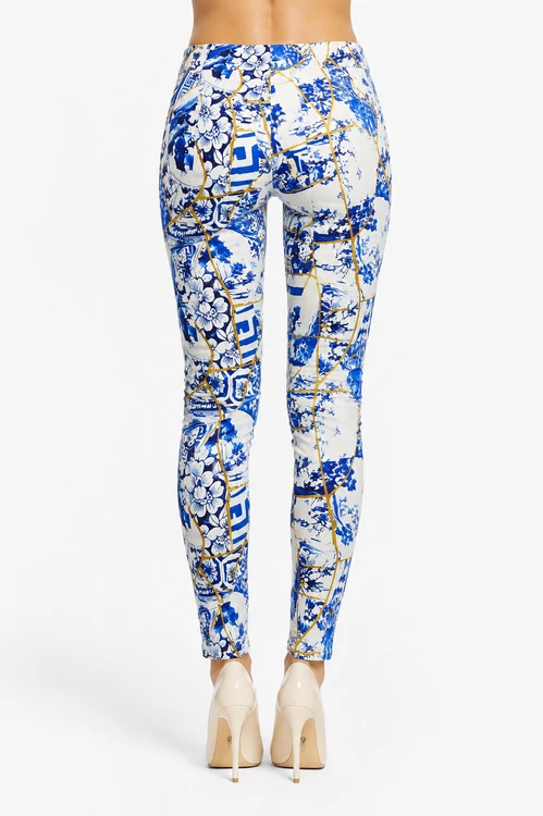 Desigual Azure Mosaic Skinny Nadrág