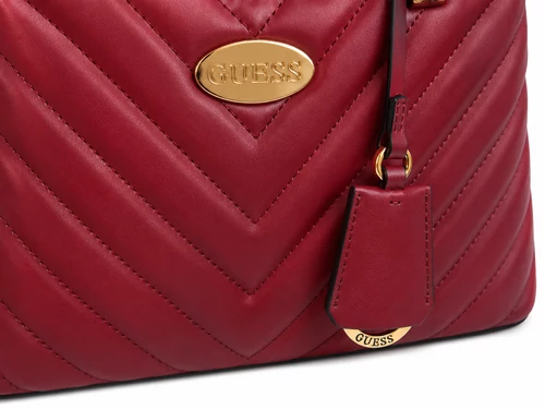 Guess Jayden Satchel bordo steppelt kézitáska