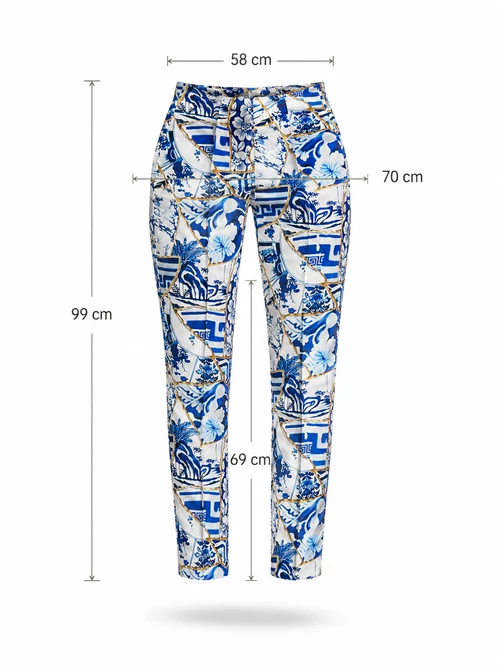 Desigual Azure Mosaic Skinny Nadrág