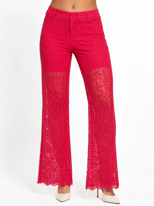 Desigual Fuchsia Lace Life nadrág