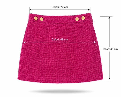 Guess Fuchsia Bouclé Mini Szoknya
