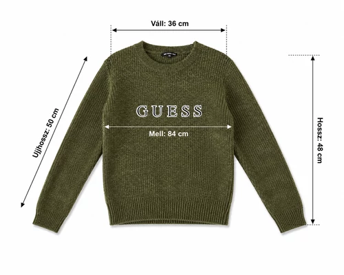 Guess Kids kötött pulóver logóhímzéssel