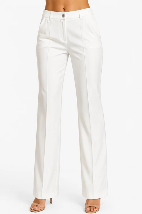 Guess Elegance White Straight Nadrág