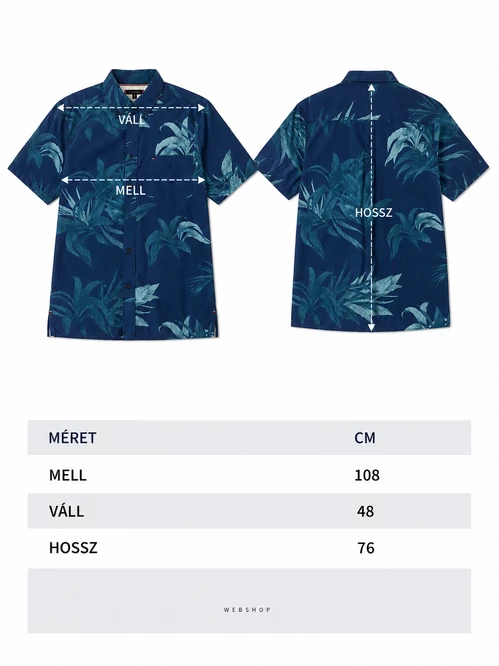 Tommy Hilfiger Tropical Palm Premium Rövid Ujjú Férfi Ing