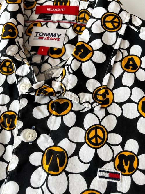 Tommy Jeans Daisy Print Relaxed Fit férfi ing