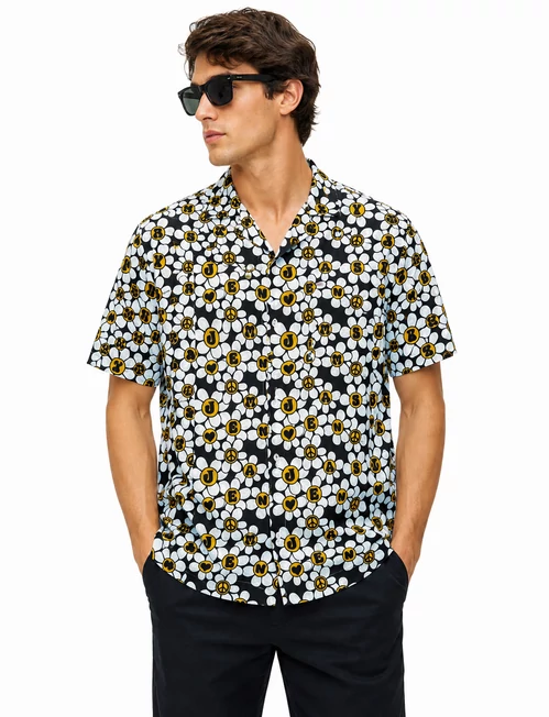 Tommy Jeans Daisy Print Relaxed Fit férfi ing