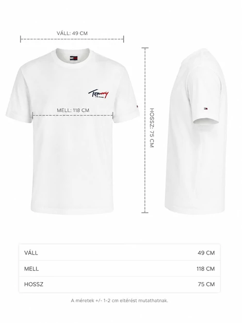Tommy Jeans férfi fehér logós póló