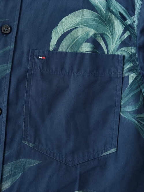 Tommy Hilfiger Tropical Palm Premium Rövid Ujjú Férfi Ing
