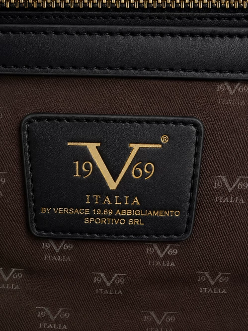 19V69 by Versace Lou Shopper Taupe-Fekete Női Válltáska