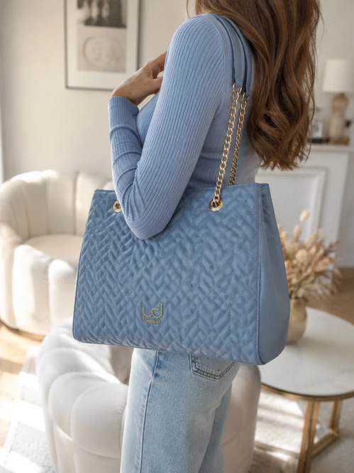 Byblos Eleanor Light Blue Steppelt Shopper Táska