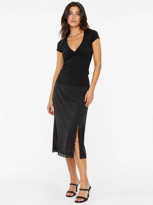 Vero Moda Rasmine csipkebetétes midi szoknya