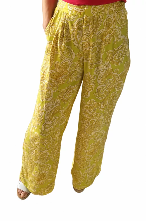 ONLY Paula Paisley Palazzo Nadrág- Apple Green