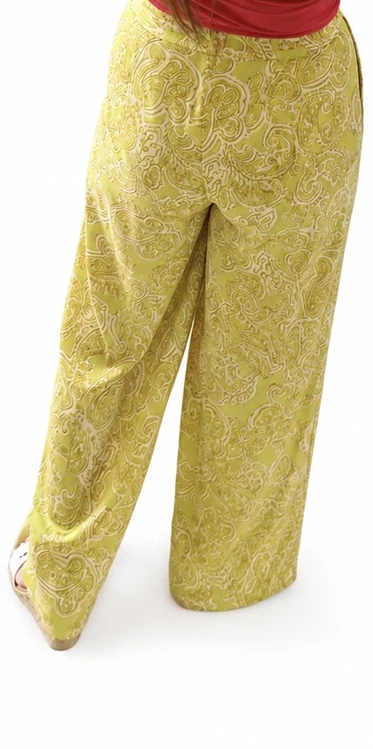 ONLY Paula Paisley Palazzo Nadrág- Apple Green