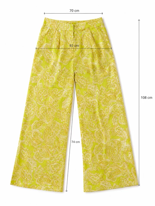 ONLY Paula Paisley Palazzo Nadrág- Apple Green