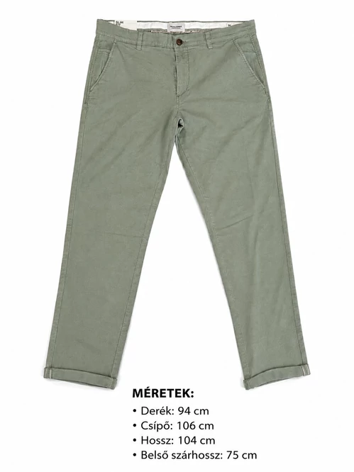 Jack &amp; Jones Desert Sage Slim Fit Chino Nadrág – Zöldesszürke