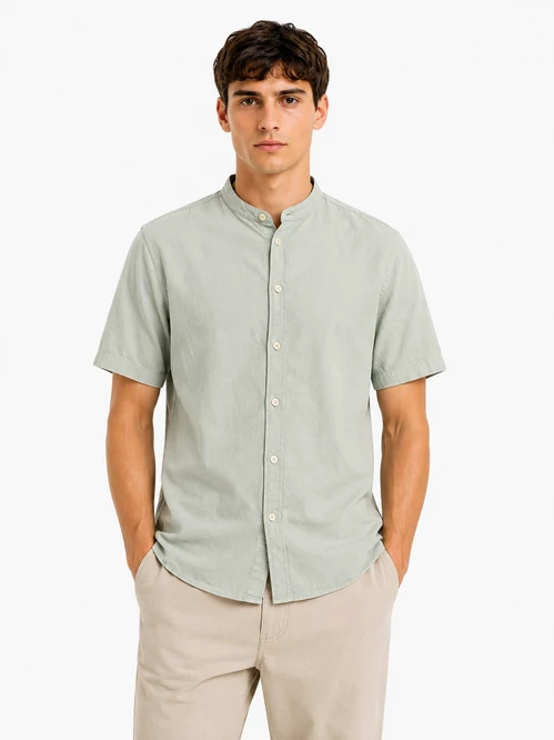 Jack &amp; Jones Desert Sage Mandarin Galléros férfi ing