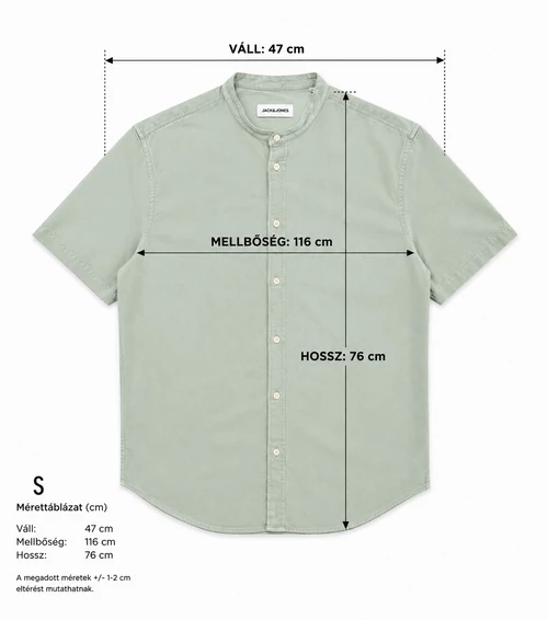 Jack &amp; Jones Desert Sage Mandarin Galléros férfi ing
