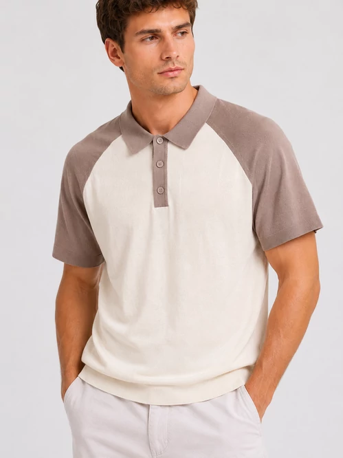 Jack &amp; Jones Summer Raglan Knit Póló - 2XL-