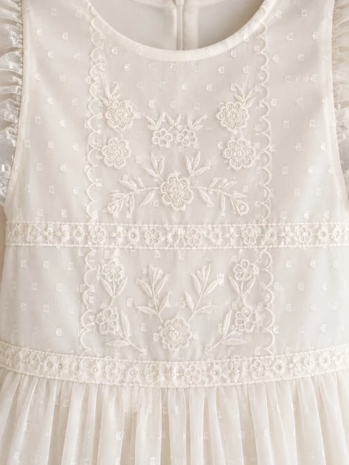 Mayoral pliszírozott alkalmi overál - Ivory Elegance