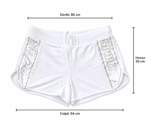 Plein Sport fehér női short ezüst logóval