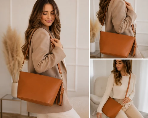 Vero Moda Cognac Shopper Tote Táska