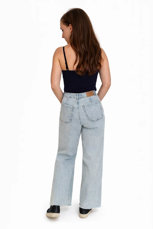 Desigual világoskék wide leg farmer (36)- magas derekú
