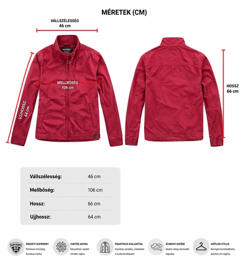 Superdry férfi átmeneti kabát M-es
