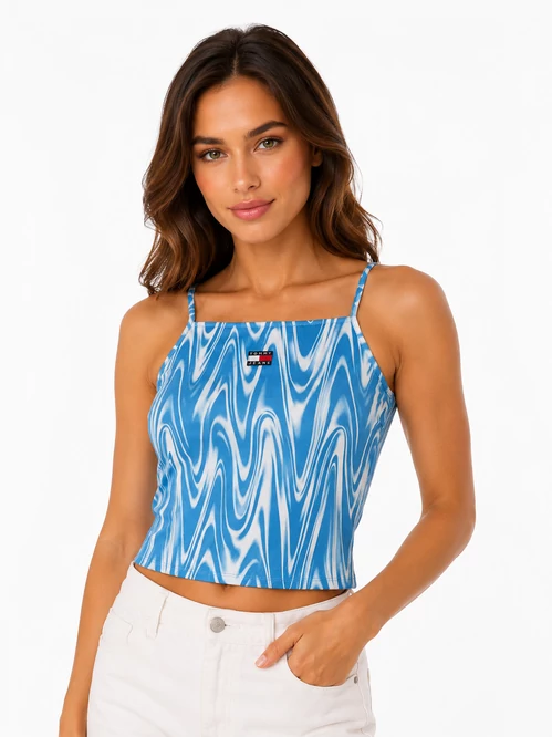 Tommy Jeans mintás crop top - S