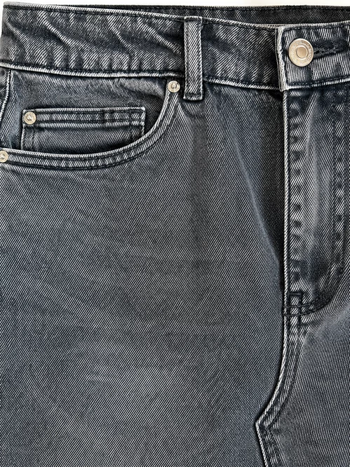 Vero Moda szürke farmerszoknya hasítékkal -M