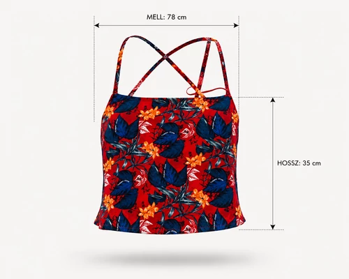Tommy Jeans női trópusi mintás pántos top