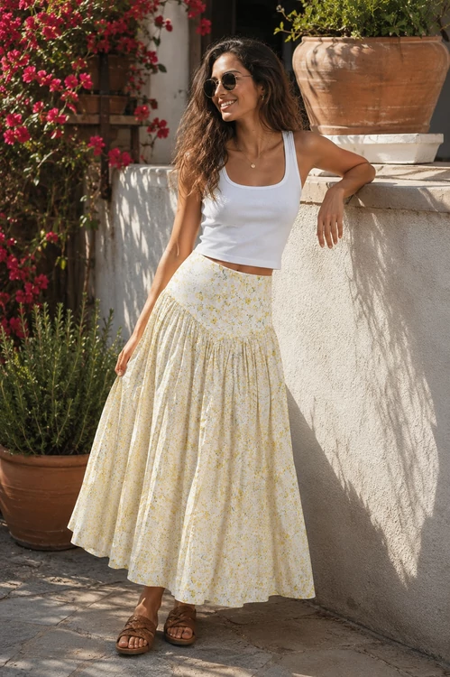 Desigual Sunshine Bloom maxi szoknya - M