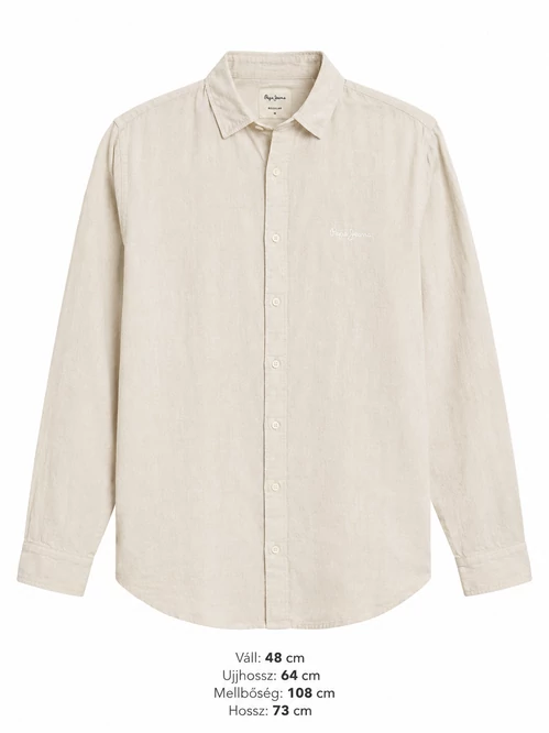 Pepe Jeans Natural Linen Look Férfi Ing - M