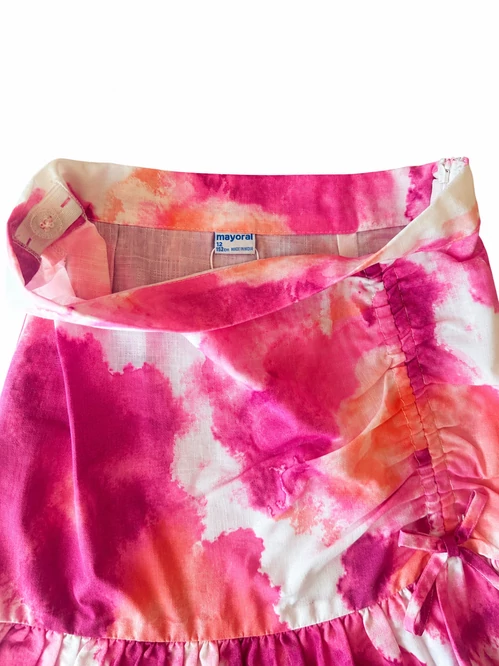 Mayoral pink watercolor fodros szoknya - 152 -